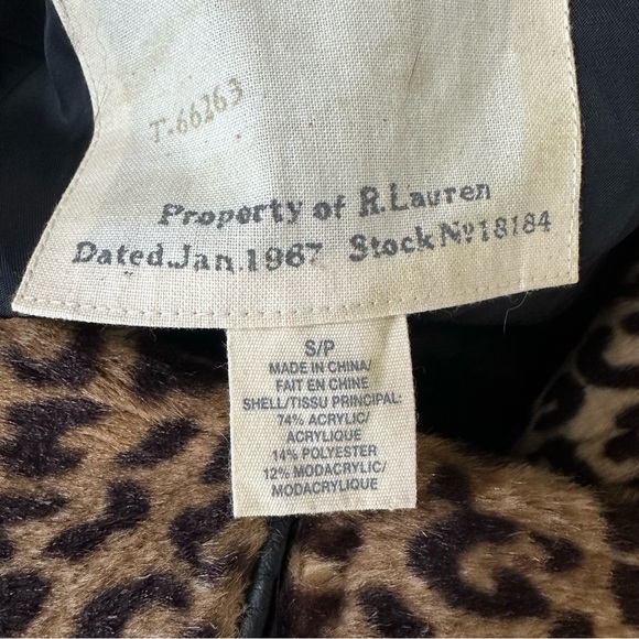 Denim & Supply Ralph Lauren Leopard Print Teddy Jacket - Picture 6 of 6